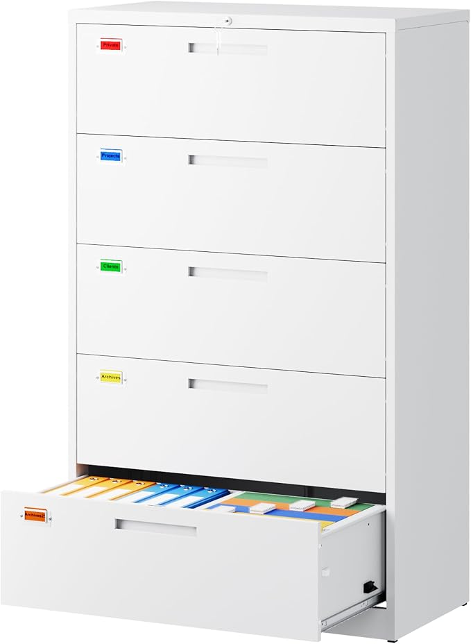 PEUKC 5 Drawer File Cabinet, Lateral Filing Cabinets by PEUKC