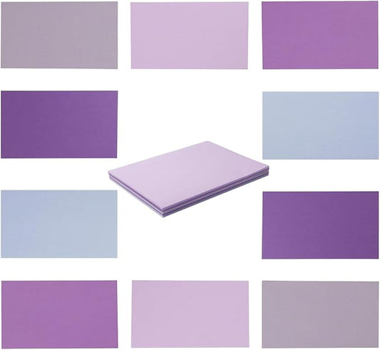 50 Sheets Small Colored Cardstock Paper 5 Colors Blank Flash Cards, 250 GSM by Topeen
