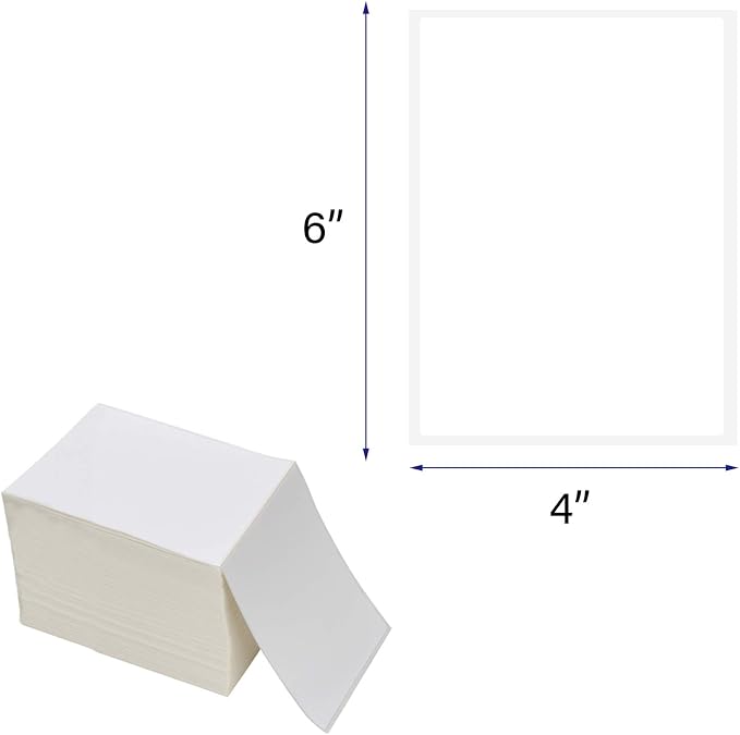 OausTect 4x6 Shipping Label 1000 Fanfold Labels - Image 6