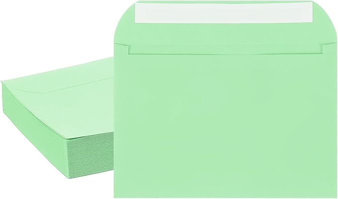 PATIKIL 7.5x5.5 Inch Invitation Envelopes, Light Green by PATIKIL