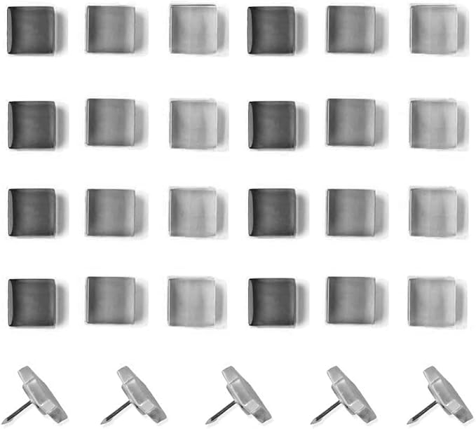 24pcs Decorative Cute Push Pins Glass Gray Thumbtacks Thumb Tacks Pushpins by Aoxsie