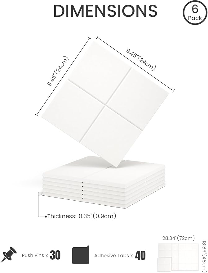 Felt Bulletin Board Tiles -28"x18" Cork Board Alternative - Image 2