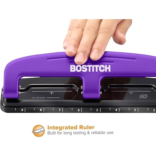 Bostitch Office EZ Squeeze Reduced Effort 3-Hole Punch, 12 Sheets - Image 5
