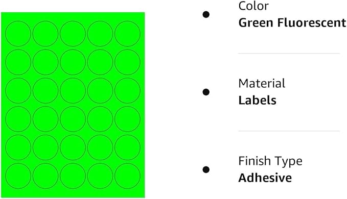 Pack of 100 Sheets, 8-1/2 x 11" Fluorescent Labels - Image 7