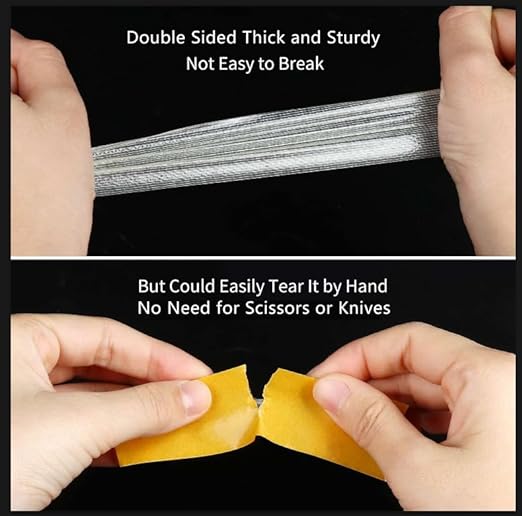 MILEQEE Double-Sided Tape Strong and Tough, Extra Large 3.2in x 66FT, Durable - Image 3