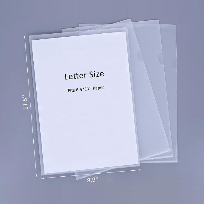 GOMRQING Clear Document Folder Copy Safe Project Pockets fits 8.5x11 Letter - Image 2
