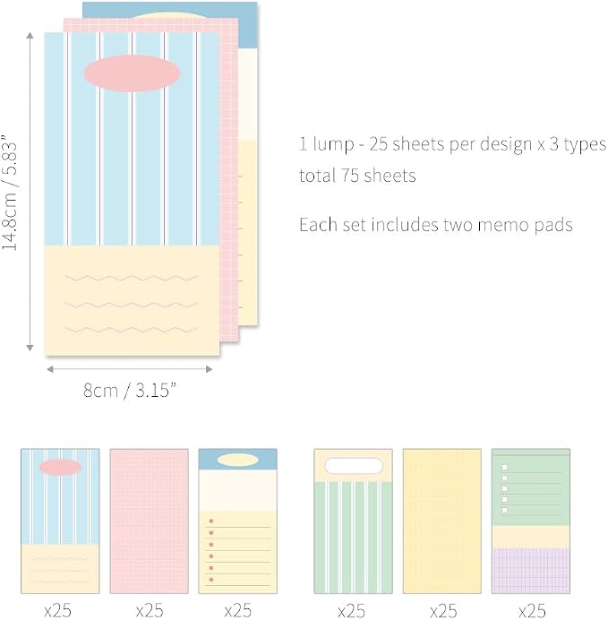 Monolike Triple Memopad Plan 2P D Set - Image 2