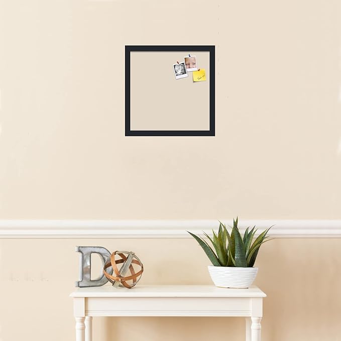 PinPix 14x14 Inch Cork Bulletin Board. This Decorative Framed Pin Board Comes with Desert Pastel Design and a Satin Black Frame. Ideal for Home Office Decor or Message Board (PinPix-1815)-DeskLoop Office