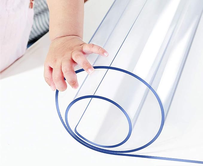 Wadrac Crystal Table Top Protector Cover 30x66 Inch 1.5mm Thick Clear Vinyl - Image 8