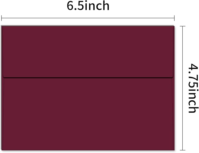 4x6 Envelopes Burgundy For Invitation, A6 envelope 4.75 x 6.5 inch, 4X6 - Image 2
