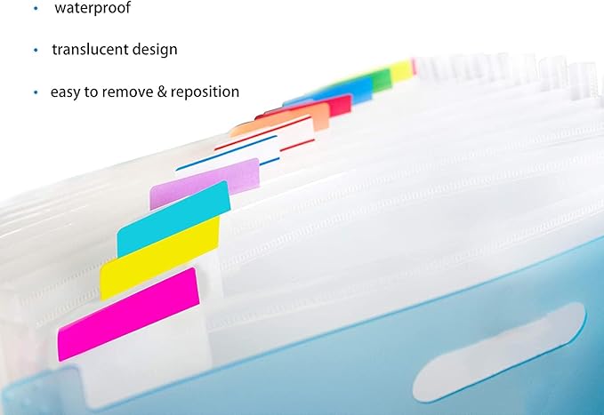 ELII 300 Pcs Tabs 2 Inch Sticky Index Tabs,Colorful Tabs for Notebooks,Writable and Transparent Book Tabs Page Tabs Colored Page Markers, Tabs for Books, Notebook Tabs, Tabs for Annotating Books-DeskLoop Office