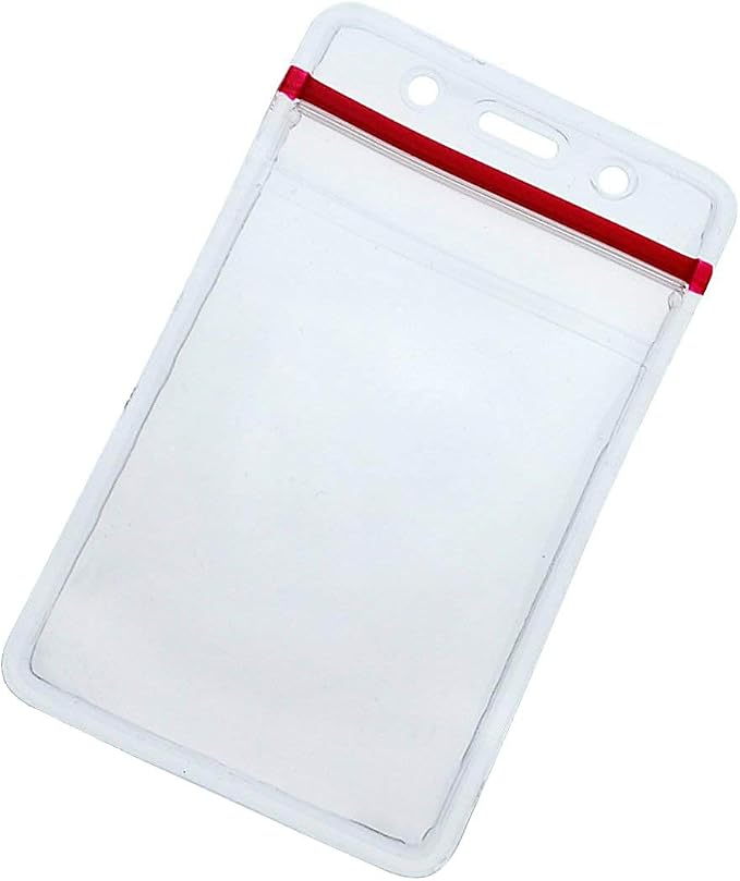 5 Pack - Heavy Duty Vertical Resealable Vinyl Badge Holders - Image 7