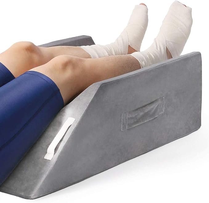 LightEase Post-Surgery Leg, Ankle Elevation Double Wedge Pillow, Memory Foam by LightEase