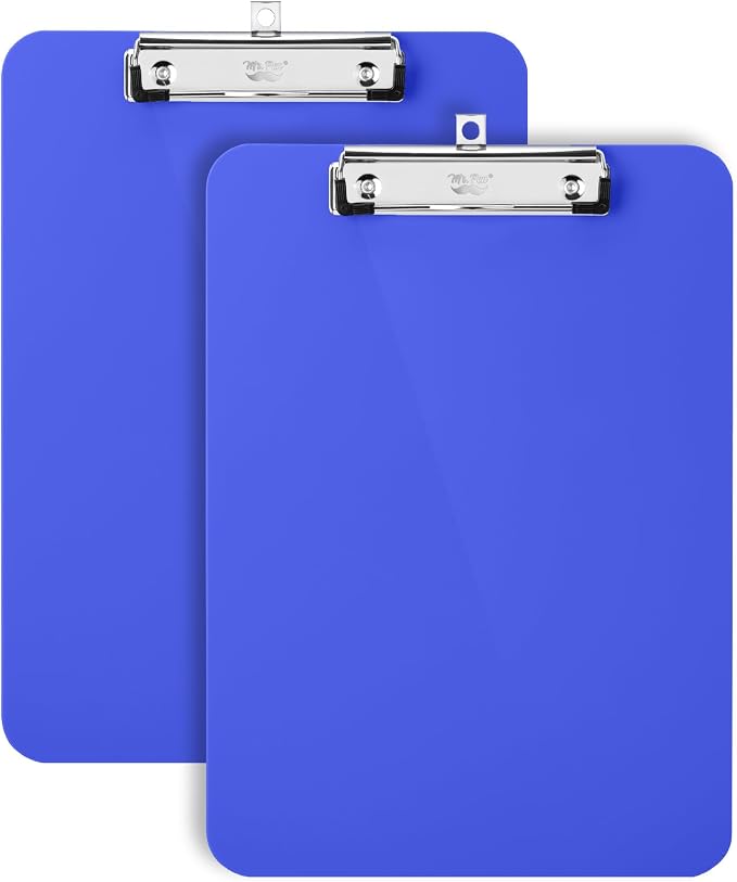Mr. Pen- Plastic Clipboard, 12.5" x 9", 2 Pack, Surf Blue Clipboard Plastic | by MrPen