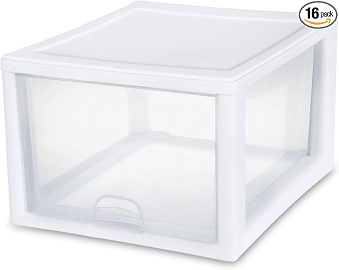 Sterilite 16-Pack 27 Quart Stacking Drawer, Accessories, Craft Supplies by Sterilite