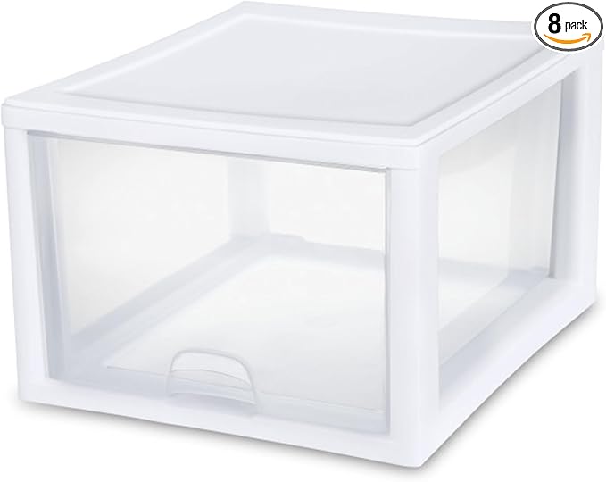Sterilite 8-Pack 27 Quart Stacking Drawer, Accessories, Craft Supplies by Sterilite