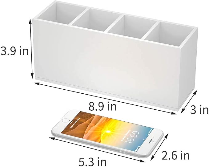 NIUBEE Acrylic Pen Holder 4 Compartments - Image 3