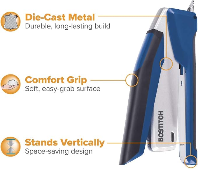 Bostitch Office InPower Spring-Powered Premium Desktop Stapler - Image 6