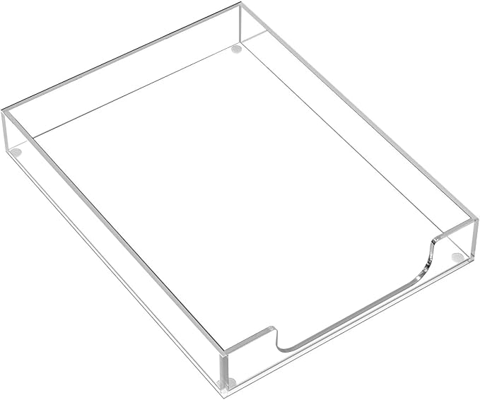 MaxGear Acrylic Letter Tray | Clear Desk Organizer by MaxGear