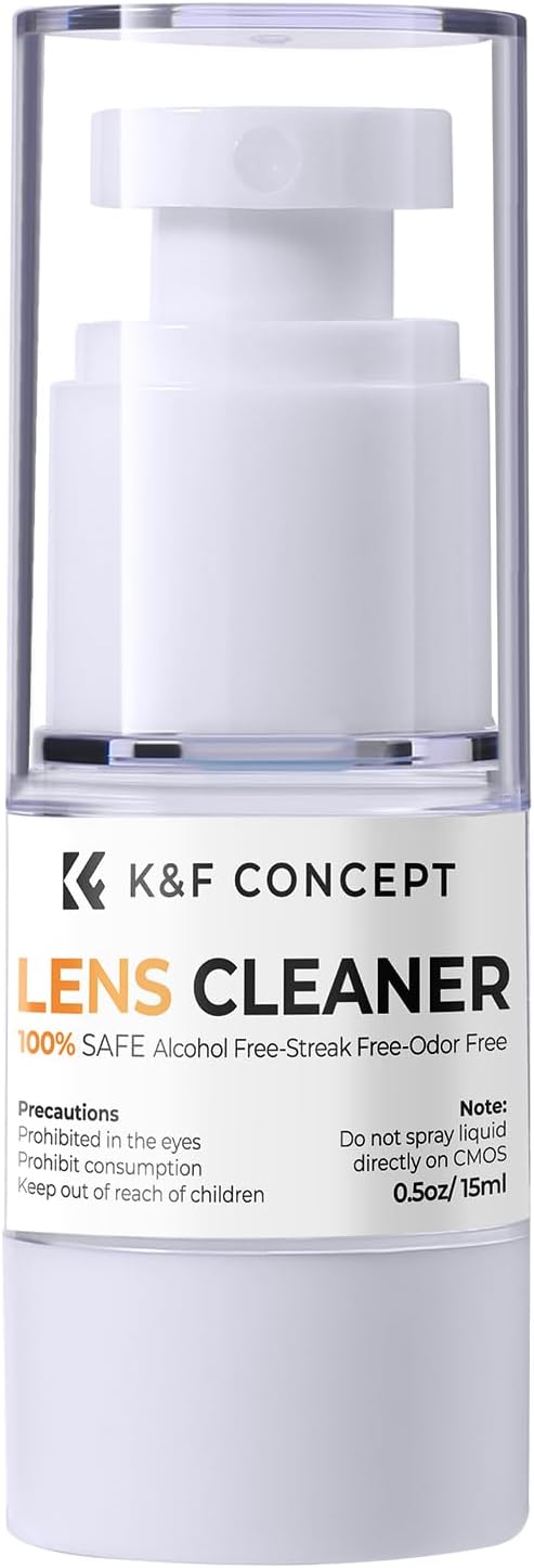 K&F Concept Spray and Microfiber Lens Cleaner Care Kit, Non-Flammable Camera Lens Cleaner and Digital Sensor Cleaning Solution,for Coated Lenses, Binoculars, Scopes, Cameras, and Glasses-DeskLoop Office