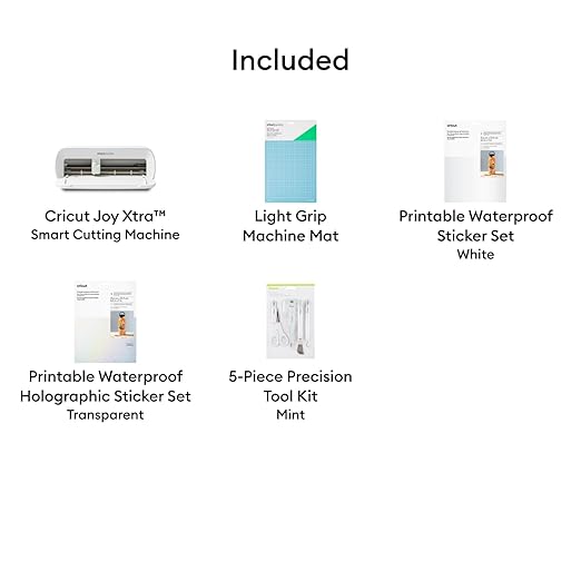 Cricut Joy Xtra-Sticker Starter Kit Smart Cutting Machine, White-DeskLoop Office