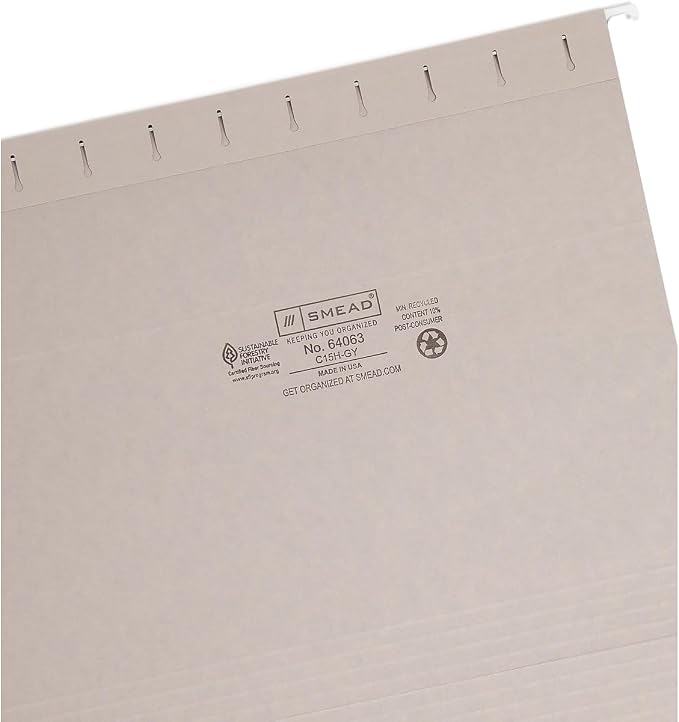 Smead Colored Hanging File Folder - Image 3
