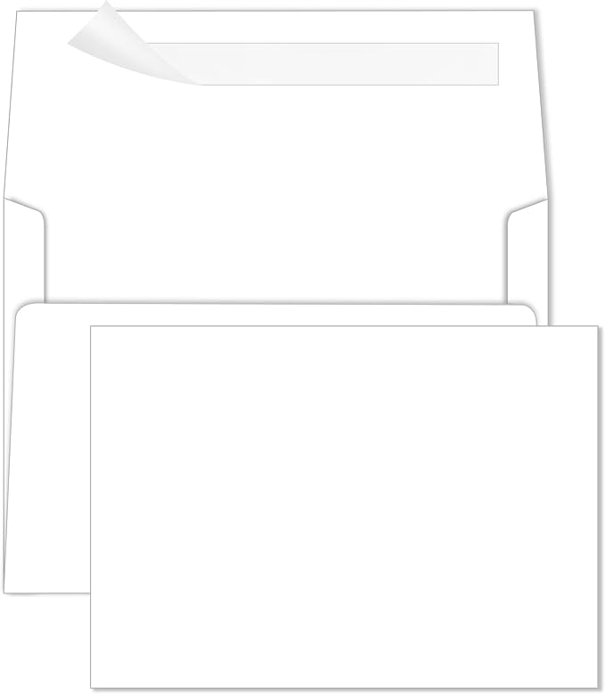Goefun Blank Note Cards and Envelopes 5 x 7 Flat Cardstock and A7 Envelopes by Goefun
