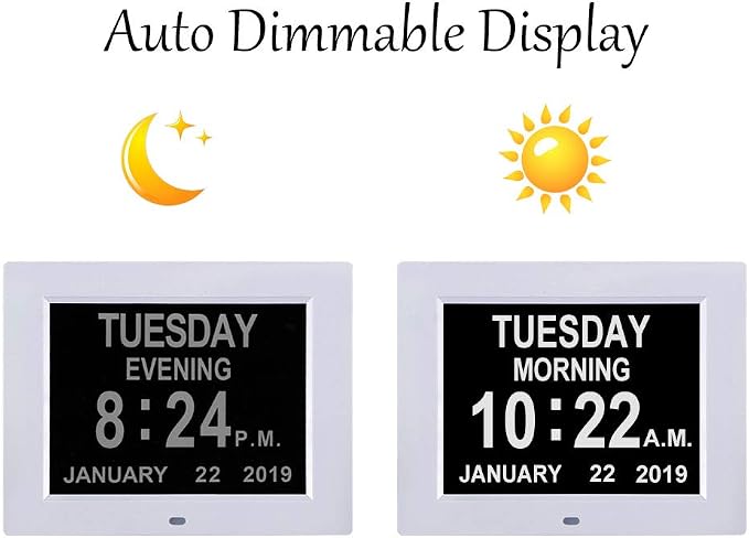TMC 8 Inch Digital Dementia Clock - Image 3