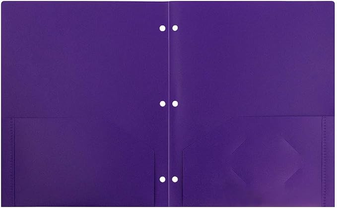 JAM PAPER Heavy Duty Plastic 3 Hole Punch Pocket Folders - Image 6