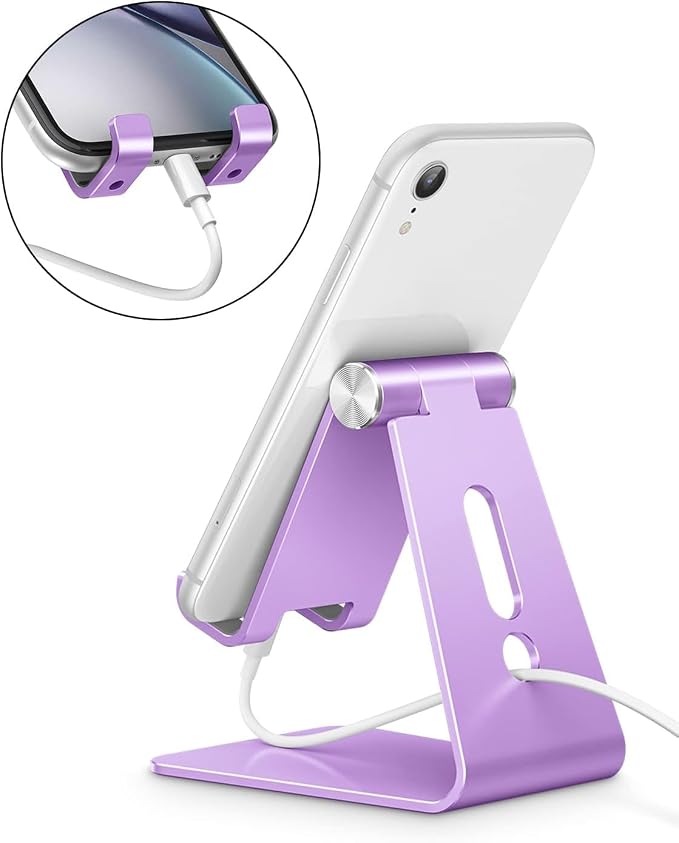OMOTON Adjustable Cell Phone Stand, C2 Aluminum Desktop Phone Holder Dock - Image 7