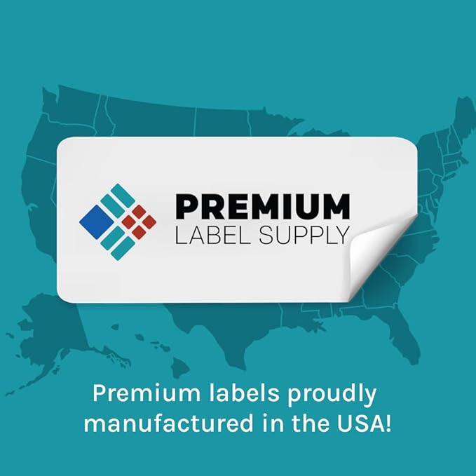 Premium Label Supply Bright Neon Color Fluorescent Sticker Labels - 1.75" x 0.5" Return Address Labels - (Fluorescent Orange, 40,000 Labels)