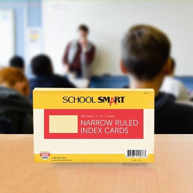 School Smart Ruled Index Cards, 5 x 8 Inches - Image 9