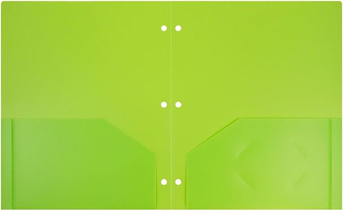 JAM PAPER Heavy Duty Plastic 3 Hole Punch Pocket Folders - Image 7