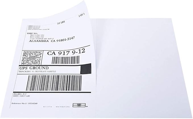 BESTEASY 1000 Round Corner Half Sheet Self Adhesive Shipping Labels - Image 4