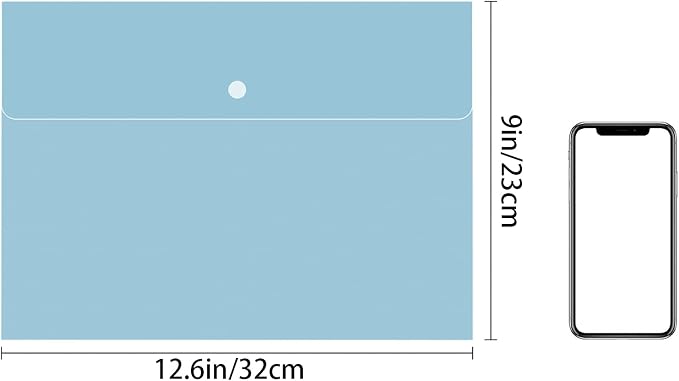 VANRA Poly File Folders Letter Size File Jackets Organizer Plastic Envelope A4 - Image 2