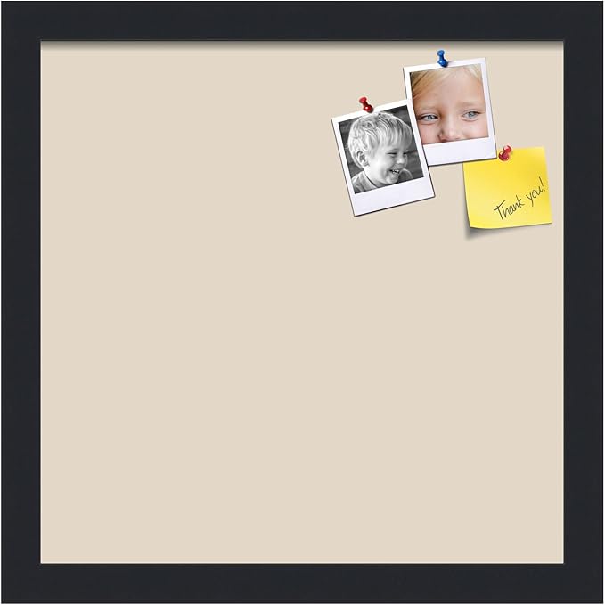 PinPix 13x13 Inch Cork Bulletin Board. This Decorative Framed Pin Board Comes with Desert Pastel Design and a Satin Black Frame. Ideal for Home Office Decor or Message Board (PinPix-1815)-DeskLoop Office