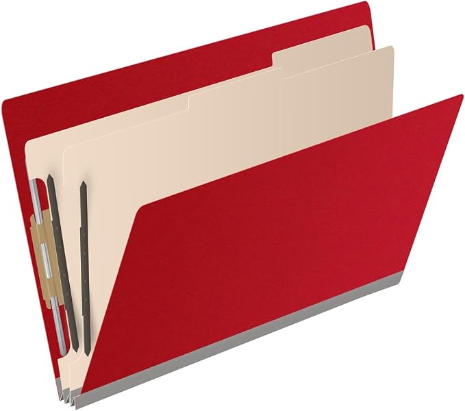 Ecom Folders End Tab Pressboard Classification Folders | Legal Size 25 Pt Stock - Image 2