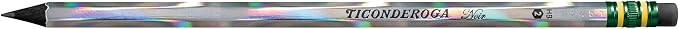 Ticonderoga Noir Black Wood-Cased #2 Pencils, Holographic Design - Image 2