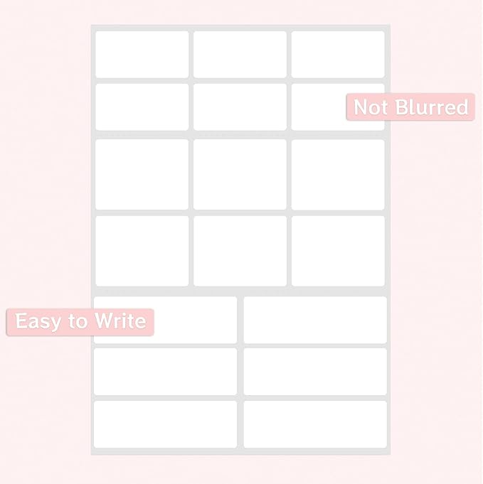 540Pcs Removable Labels, Labels Stickers | Self-Adhesive Rectangular Stickers - Image 3