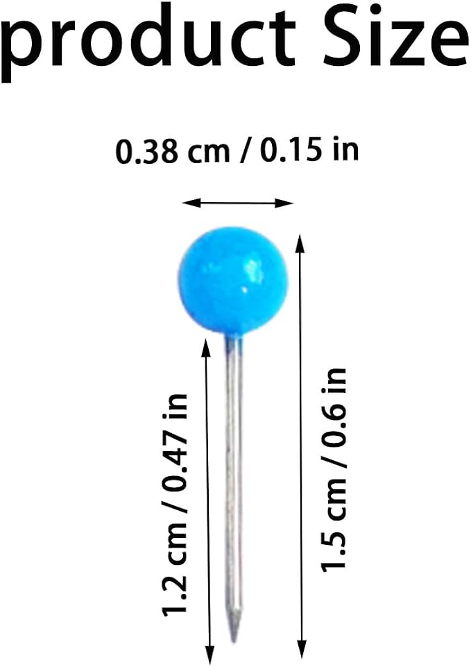 500 Pieces Map Push Pins, Small Round Head Marking Pins, Round Head Push Pin - Image 2