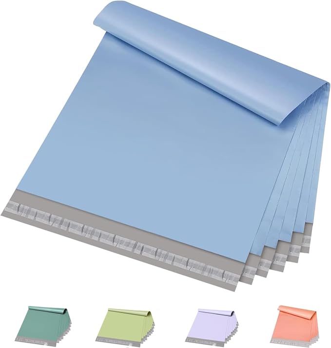Metronic Large Poly Mailers 19x24 50PC Thick Shipping Bags, Light Blue | by METRONIC