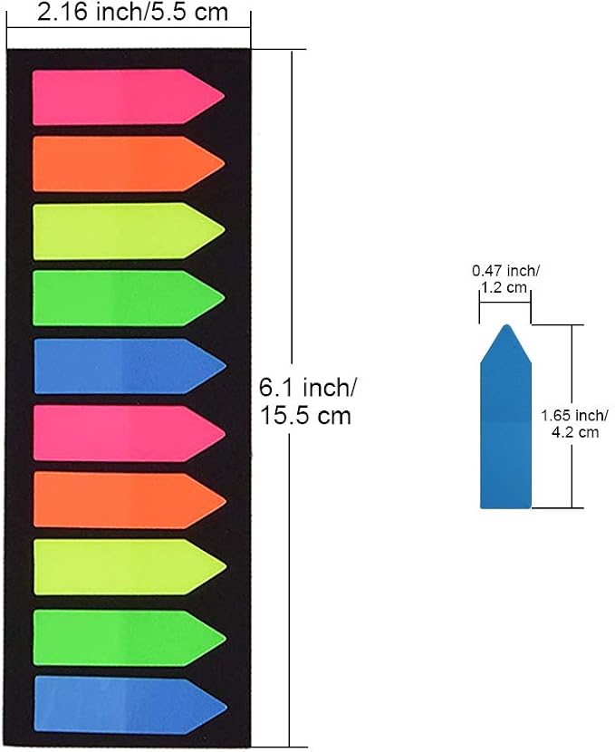 Morepack 2000 Count Neon Color Tape Flag, Page Markers, Index Tab Flags - Image 2
