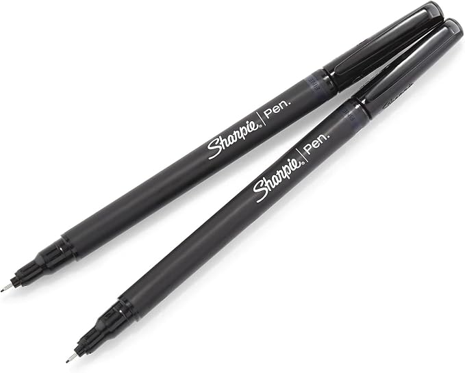 Sharpie Felt Tip Medium Point Black Pens, Drawing & Writing Pens Ideal - Image 4