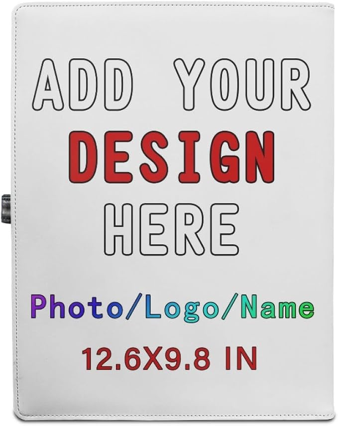 Personalized Leather Portfolio for Men Women, Custom Logo/Text/Photo Binder - Image 2