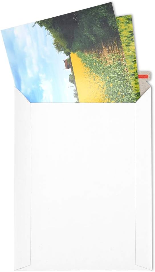 ValBox 6x8 Self Seal Photo Document Mailers 25 Pack Stay Flat White Cardboard - Image 3