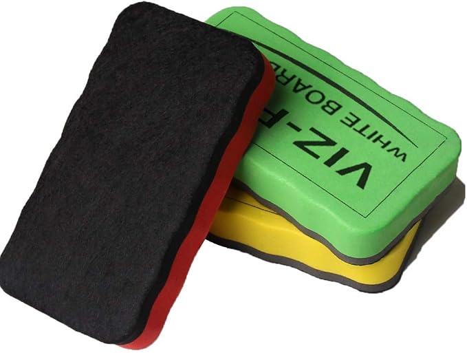 VIZ-PRO Magnetic White Board Eraser, 3 Colored Eraser, 3 Piece - Image 2