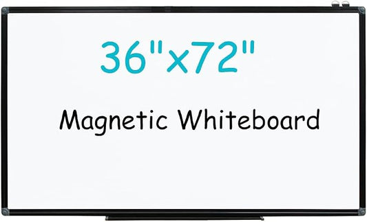 XIWODE Large 36x72 Inch Magnetic Dry Erase Whiteboard，Black Aluminum Frame by XIWODE