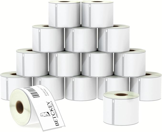 BETCKEY - Compatible DYMO 99019 (2-5/16" x 7-1/2") Large Lever Arch File Labels, Compatible with DYMO Labelwriter 450, 4XL, NOT Fit 550 & 5XL [16 Rolls/2400 Labels]-DeskLoop Office