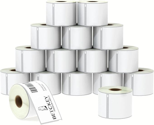 BETCKEY - Compatible DYMO 99019 (2-5/16" x 7-1/2") Large Lever Arch File Labels, Compatible with DYMO Labelwriter 450, 4XL, NOT Fit 550 & 5XL [16 Rolls/2400 Labels]-DeskLoop Office