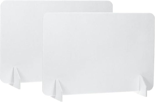 PATIKIL Desk Divider, 2 Set 24 x 16 Inch Acoustic Freestanding Desk Divider Desk Privacy Panel with 4 Pcs Support Feet for Library Office Workstation, White-DeskLoop Office